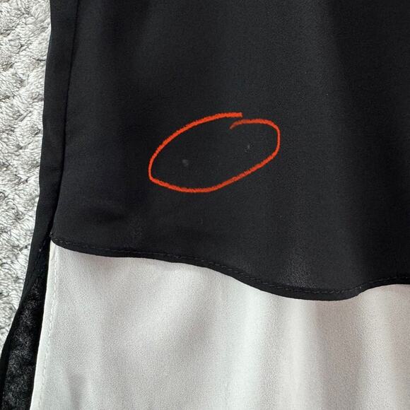 Joseph Ribkoff Top Women 10 Black White Tank V-Neck Layered Lined Sleeveless - Picture 9 of 12